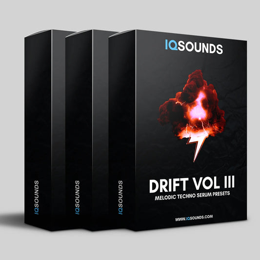 iqsounds drift bundle, melodic techno serum presets pack